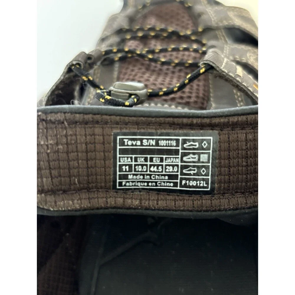 New Teva Men’s Forebay Outdoor Hiking Sandals Closed Toe  Coffee Brown Size 11